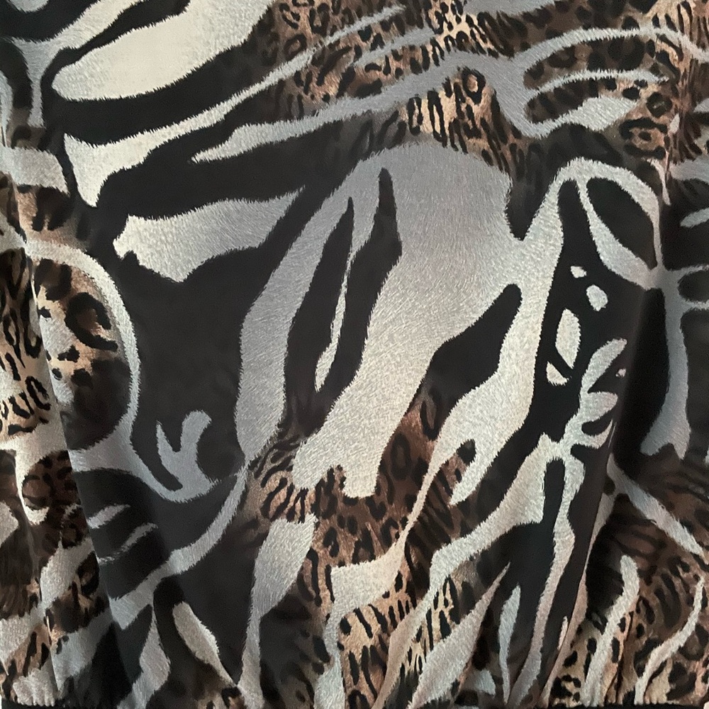 Zebra And Leopard Print Blouse - image 2